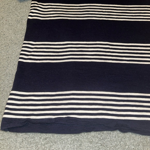 Old Navy Shirt Mens Large Blue White Striped Short Sleeve Tee Casual Top Preppy - Picture 5 of 14